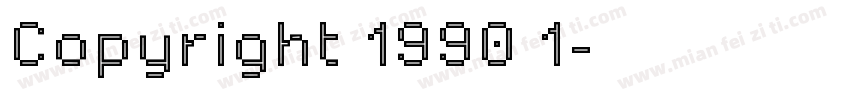 Copyright 1990 1字体转换